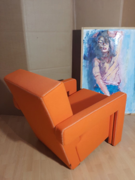 Image 1 of Cassina Utrecht 637 Nuovo mai usato in panno di lana Ruggine arancione (Serie 13L) Punto cavallo