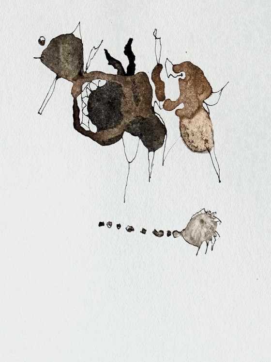 Image 1 of Hans EPP – Großartiges gerahmtes abstraktes Werk aus dem Jahr 1968