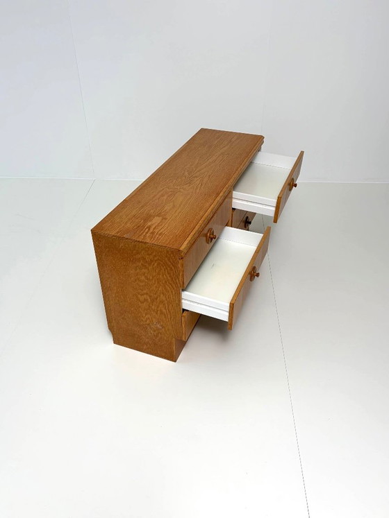 Vintage Retro Chest of drawers with 6 Drawers – Oak Look – Mid-Century Style – Wood (photo 6 of 14)