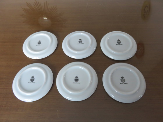 Image 1 of Serie van 6 keramische onderzetters, Pop, Vintage jaren 70, "Waechtersbach Western Germany".