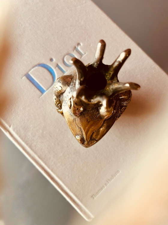 Image 1 of Bronze Frog Prince candlestick