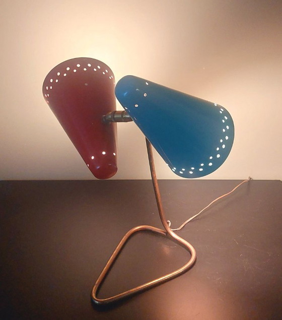 Image 1 of Lampe de table vintage rare, design STILNOVO | Années 1950