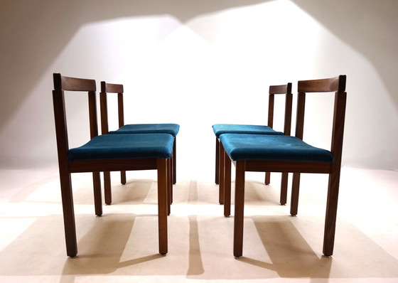 Image 1 of Asko Finland Set di 4 sedie da pranzo Tectonia di Jussi Peippo, 1960