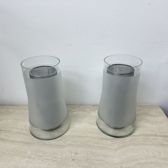 Image 1 of Lampe de table vintage IKEA 80s B9919 - Verre dépoli fait main avec diffuseur