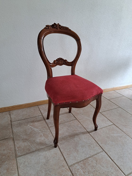 Antiker viktorianischer Mahagoni-Stuhl – Sessel, Wood, Velvet (photo 5 of 7)