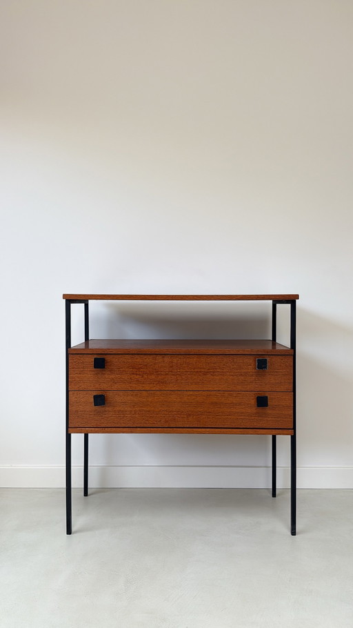 Vintage houten kast met 2 lades