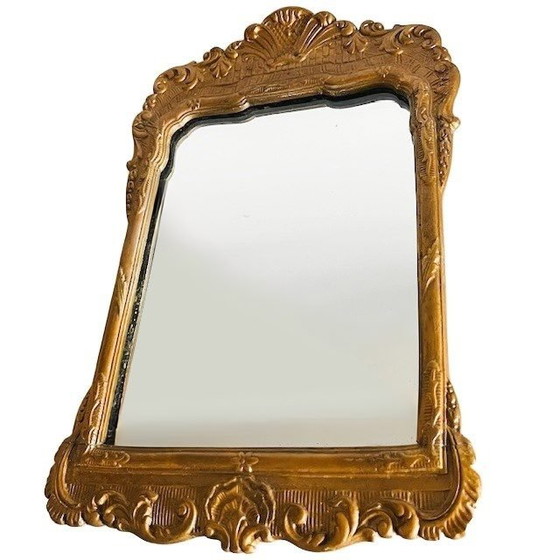Image 1 of Antique Art Nouveau gold mirror wood baroque L.F. Reeker 1920's