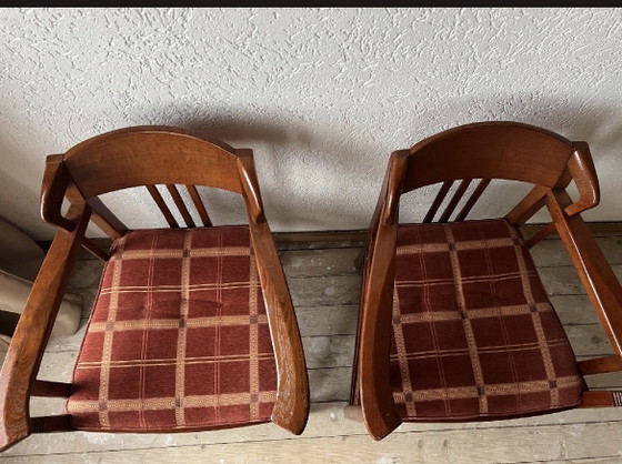 Schuitema Art Nouveau Armchairs – Textile, Wood (photo 6 of 7)