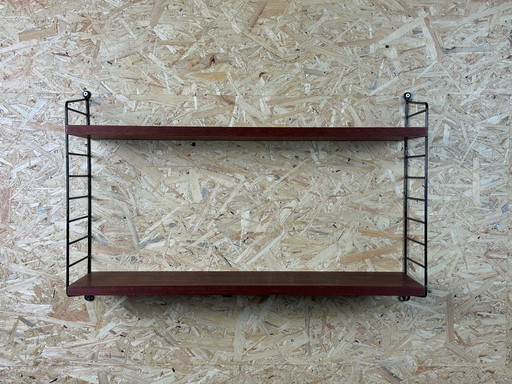 60s 70s teak string shelf module by Kajsa & Nils "Nisse" Strinning Sweden 60s