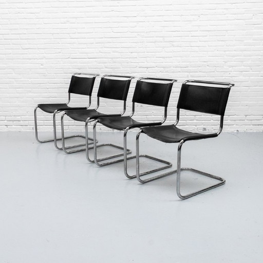 Mart Stam S33 Esszimmerstühle Set Thonet 1970er