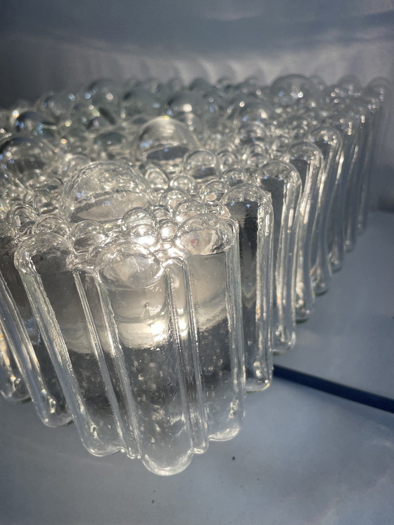 Image 1 of Lampada da soffitto/parete con vetro a bolle di Hustadt Leuchten, 1950