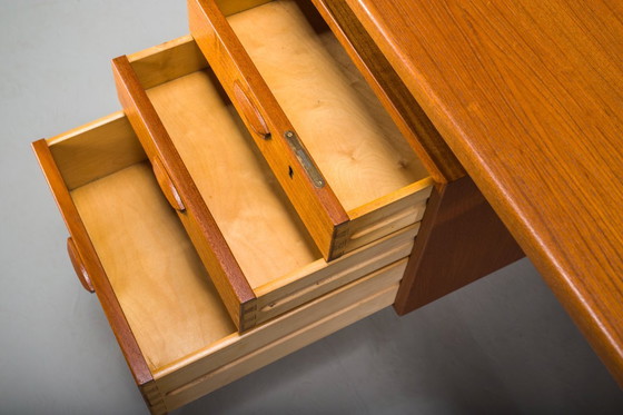 Image 1 of  Dänischer Teakholz-Schreibtisch von Kai Kristiansen für FM Møbler, 1960er Jahre