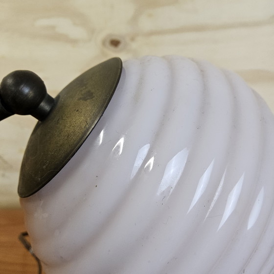 Image 1 of Lampe de bureau Art Déco en bronze antique (années 1930) Veilleuse Art Déco (tête orientable)