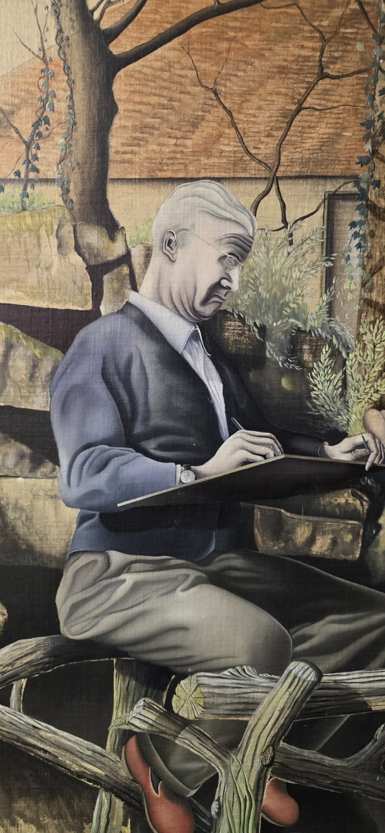 Image 1 of Óleo sobre lienzo con monograma SB, fechado en 1974/75.