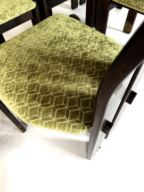 Image 1 of Set di 8 sedie da pranzo brutaliste anni '80