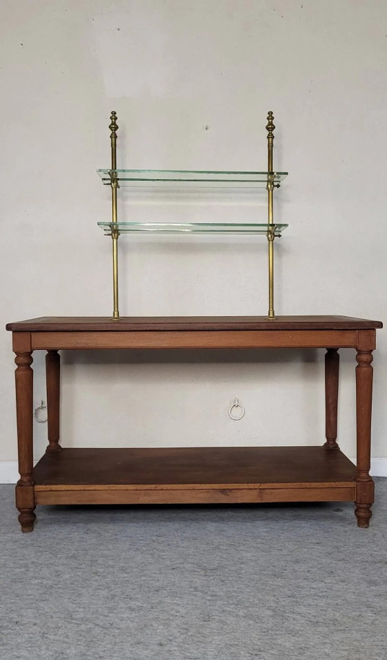 Ladentisch Möbel Schaufenstertisch – Sideboard, Glass, Brass, Industrieel (photo 11 of 11)