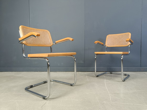 Image 1 of Set of 4 vintage Marcel Breuer style armchairs, made in italy, 1970s