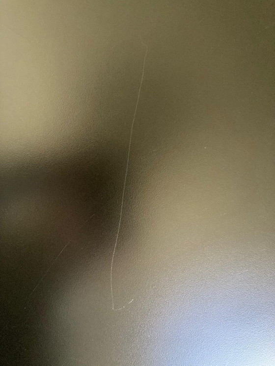 Image 1 of Table Bel Air avec plateau noir uni