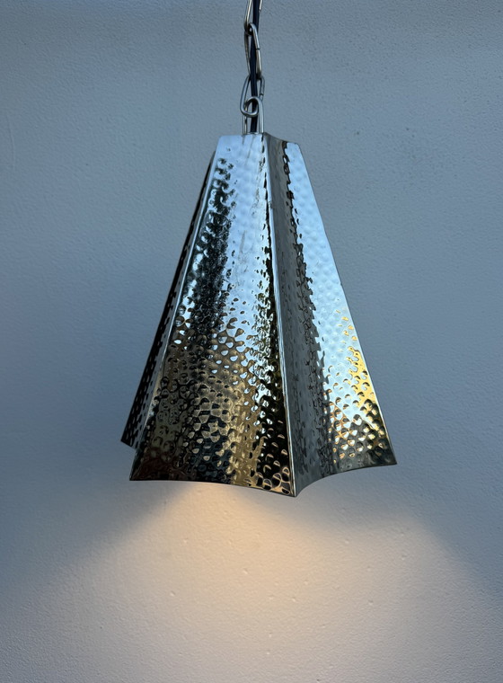 Lampada a Sospensione Moderna in Metallo Cromato Martellato – Lampade a sospensione, Chrome (photo 8 of 14)