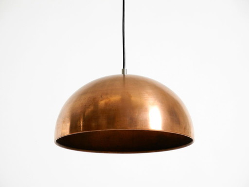Bellissima lampada a sospensione originale italiana in stile Mid-Century Modern in rame