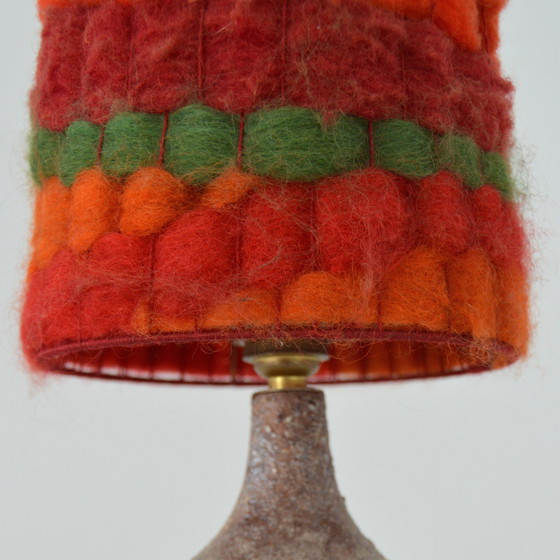 Image 1 of Table Lamp in Terracotta and Wool Signed Vintage 1960/1970s