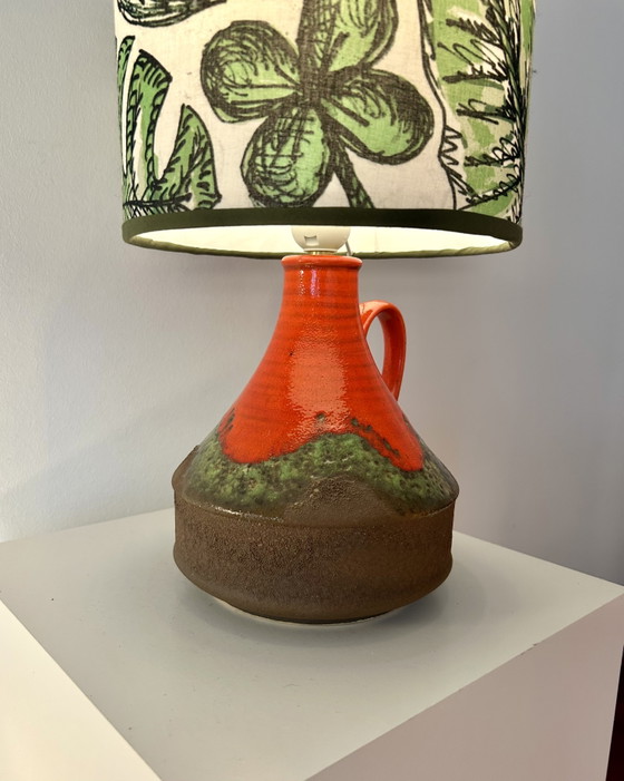 Image 1 of Draadloze vaaslamp van West-Duits aardewerk