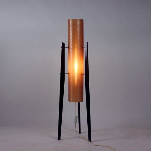 Freestanding Space Age Rocket Lamp In Pink Fiberglass, Czechoslovakia 1960s