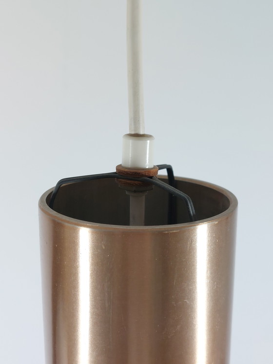 Image 1 of Suspension vintage en verre opale, style milieu du XXe siècle, époque spatiale de la RDA