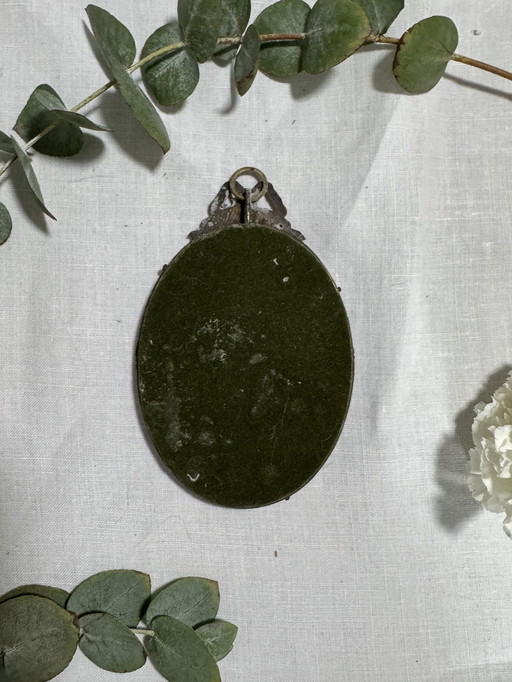 Vintage zilveren medaillon voor meisjes