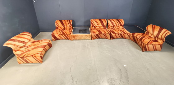 Image 1 of Ensemble de canapés modulaires Vela Bassa par Giovanni Offredi pour Saporiti, ensemble de 7 - années 1970