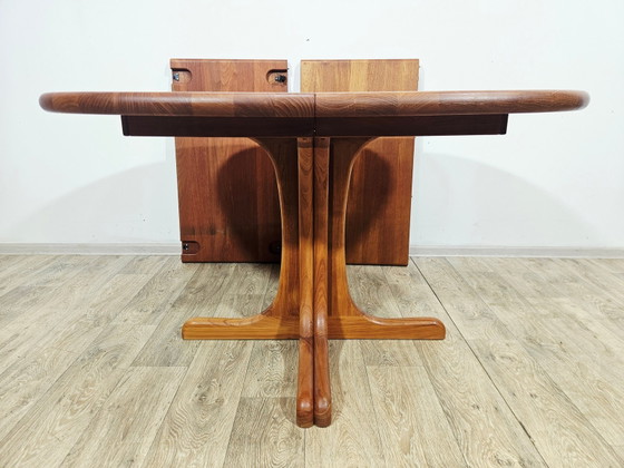 Tavolo allungabile in teak danese + sedie di Möbelfabrik Holstebro, anni '70, set di 9 (photo 11 of 24)