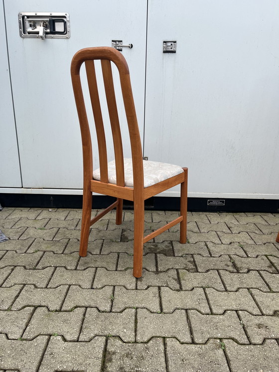 Image 1 of 4x massief teak deense eetkamerstoelen jaren 70