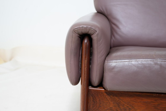 Ampio Divano Loft Minimalista, Italia anni '70 – Divani 3 posti, Wood, Leather (photo 8 of 19)
