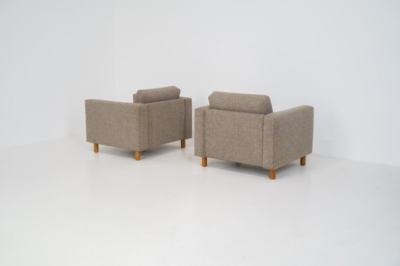 Image 1 of Rare pair of GE300 armchairs by Hans J. Wegner for Getama  (Denmark, 1960s).