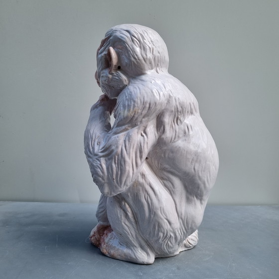 Image 1 of Italiaans keramiek, Aap, mid century Hollywood Regency