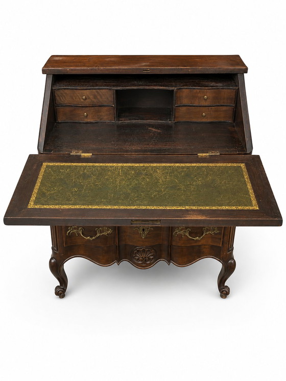 Sekretär/Schreiber im Stil Ludwigs XV. – Schreibtisch, Leather, Wood (photo 5 of 9)