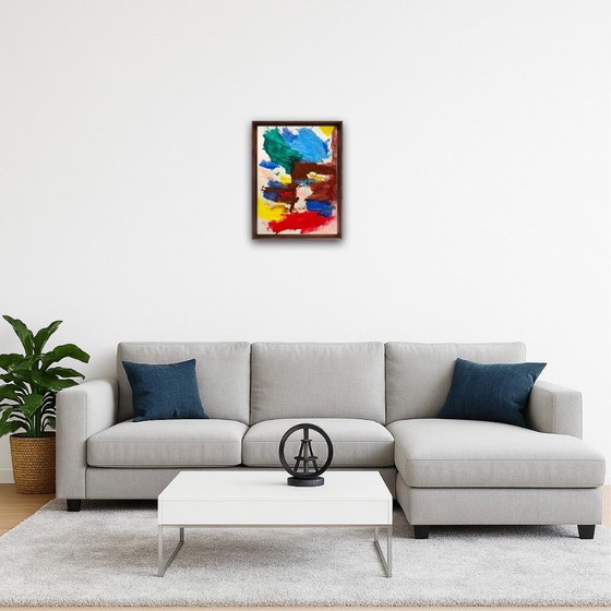 Image 1 of Abstracte gouache op 250g natuurpapier. Formaat 40x30cm.