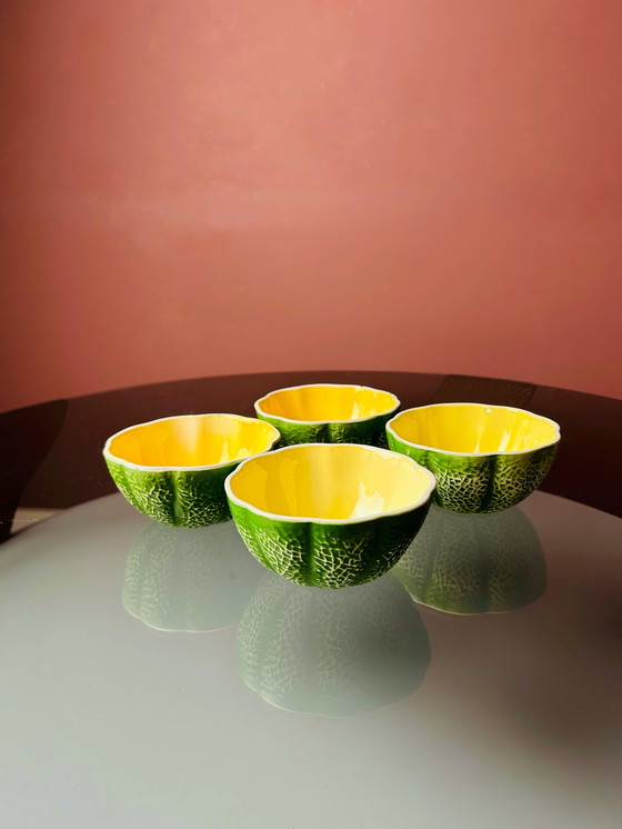 Image 1 of 🍉 SET VAN 4 CANTALOUPE SCHAALTJES  - JAPAN 🍉 