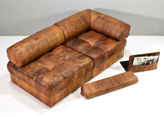 De Sede DS-88 Divano modulare Daybed in pelle Cognac Tan Svizzera, anni '70, Divani modulari, Marrone (foto 12 di 20)