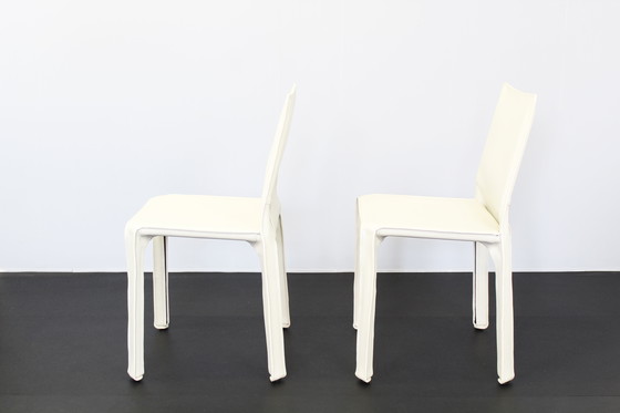 Image 1 of Set Of 2 Cab 412 Chairs Di Mario Bellini Cassina Seats