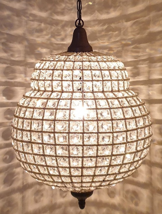 Grote Zeldzame Empire Stijl Kasbah Hanglamp Kristal – Hanglampen, Metal, Crystal (photo 6 of 26)