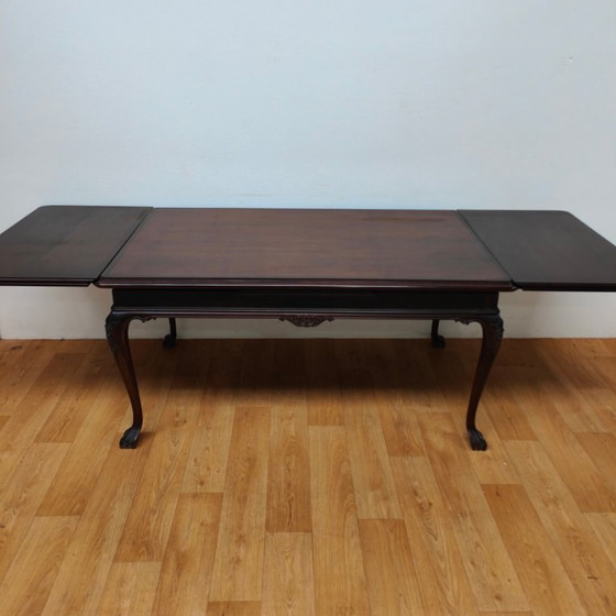 Image 1 of Vintage Chippendale country dining table extendable dining table