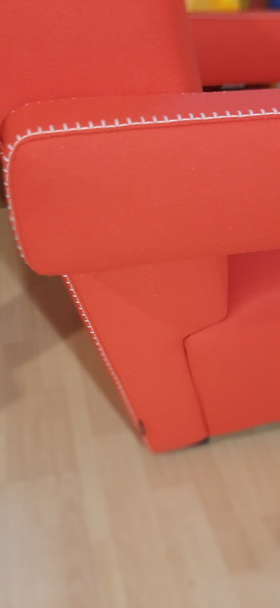 Image 1 of Cassina 2 Poltrona 637 Utrecht Nuova Mai Usata Lampo Rosso Lana 13L