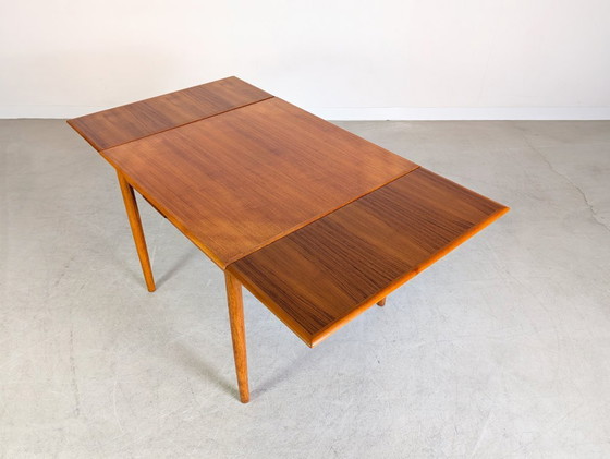 Image 1 of Danish vintage teak dining table, 1960s, extendable, mid-century design