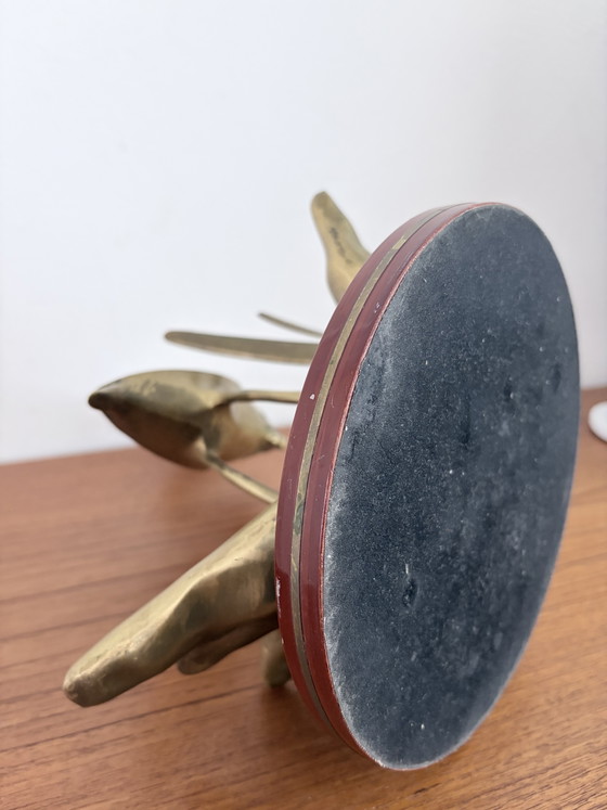 Messing reiger beeld – Decoratieve objecten, Brass (photo 10 of 11)