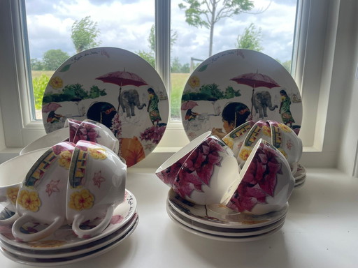 Gien "route des Indes" dinner service