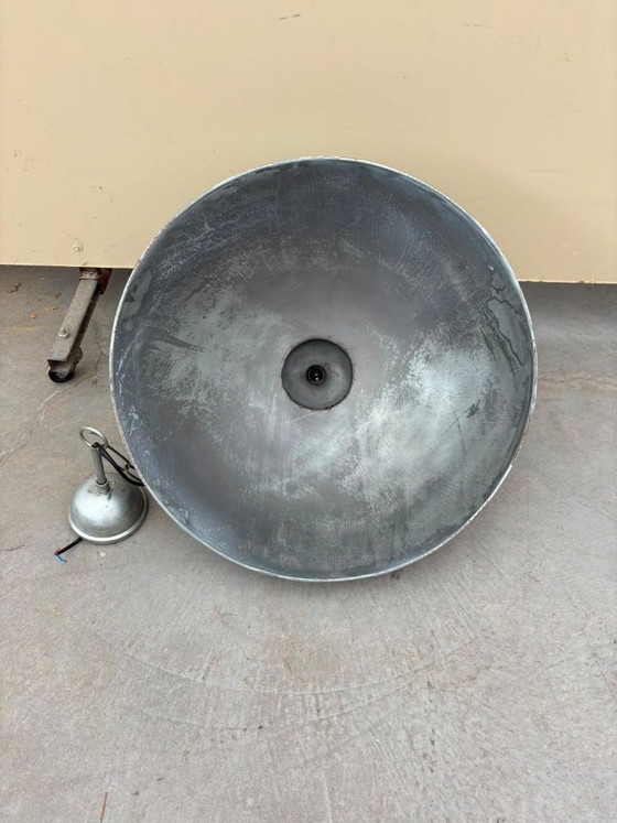 Vintage Industrial Metal Factory Pendant Lamp – Large Dome (photo 4 of 5)
