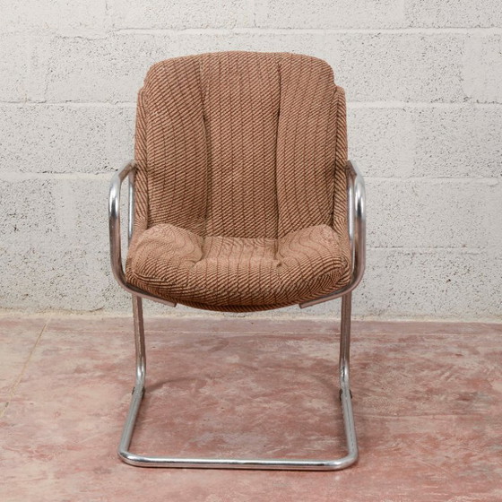 Vintage Armchair 70s – Textile, Chrome (photo 2 of 9)