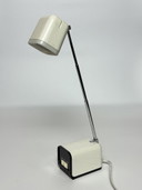 Mid-Century Space Age Design White Adjustable Telescopic Desk / Night Lamp, Model 8802 by Bahag AG. Germany, 1970s