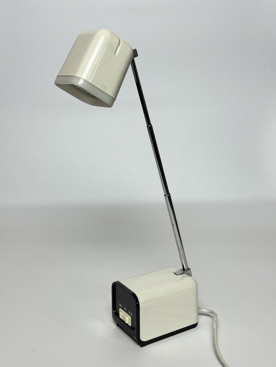 Image 1 of Mid-Century Space Age Design White Adjustable Telescopic Desk / Night Lamp, Model 8802 by Bahag AG. Germany, 1970s